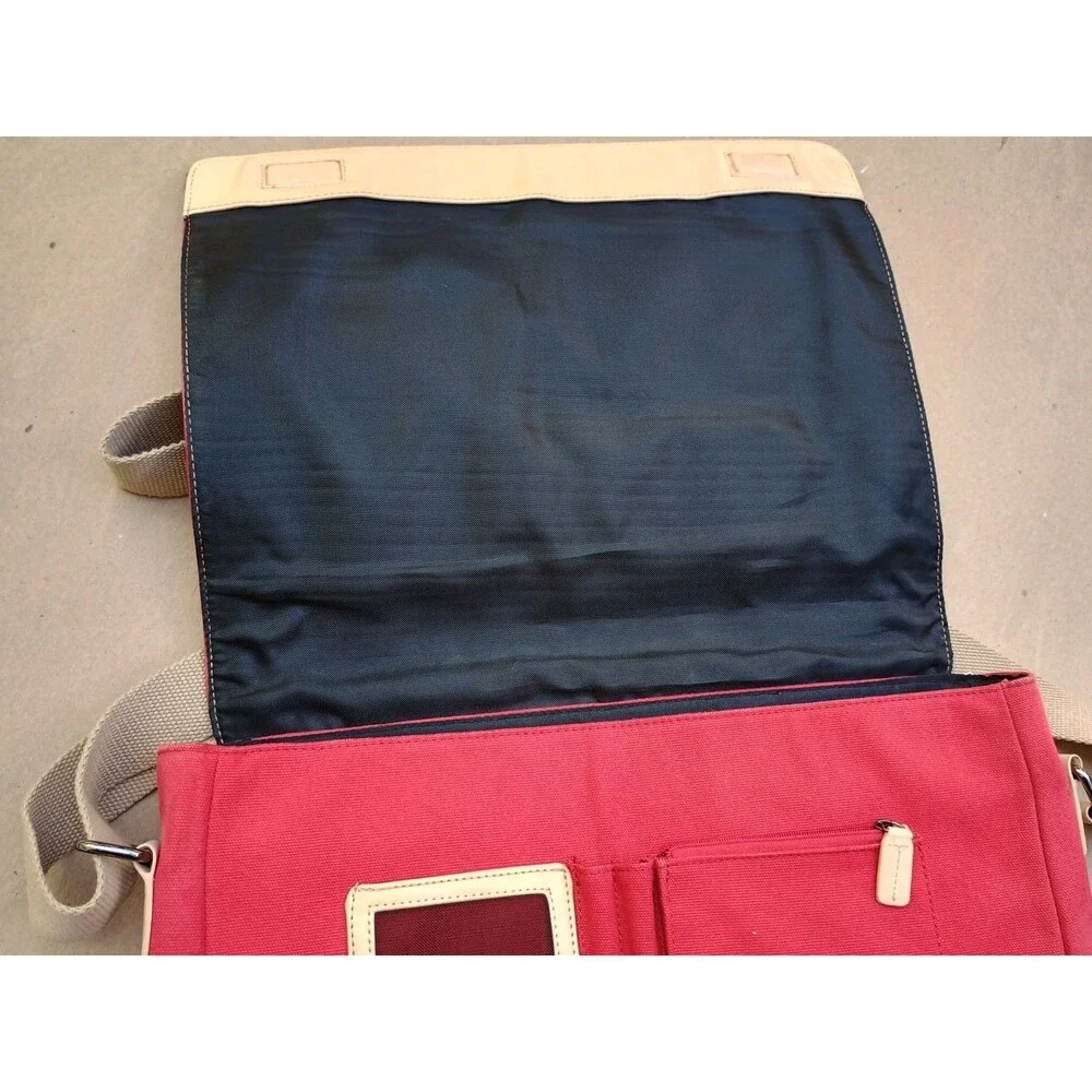 Franklin Covey Laptop Red Polka Dot Business Lap Top Bag Messenger Bag